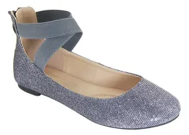 ANNA Dana-20 Women's Classic Ballerina Flats Elastic Crossing Straps