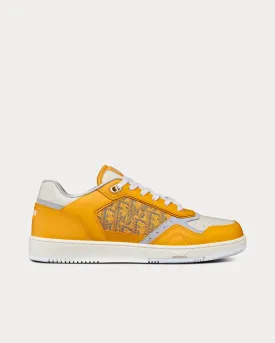 B27 Gold-Tone Smooth Calfskin and Dior Oblique Jacquard Low Top Sneakers