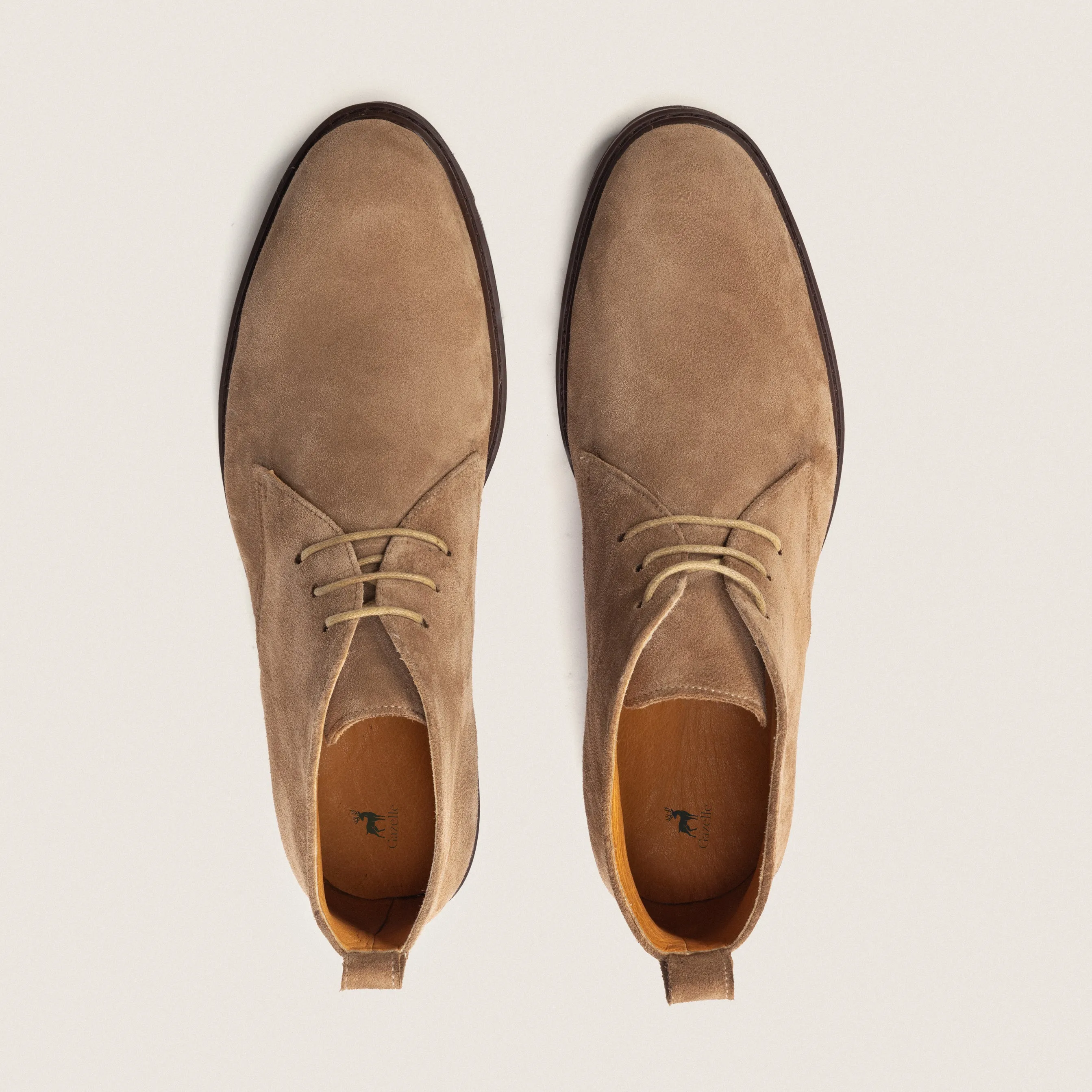 Beige Suede Chakka Boots