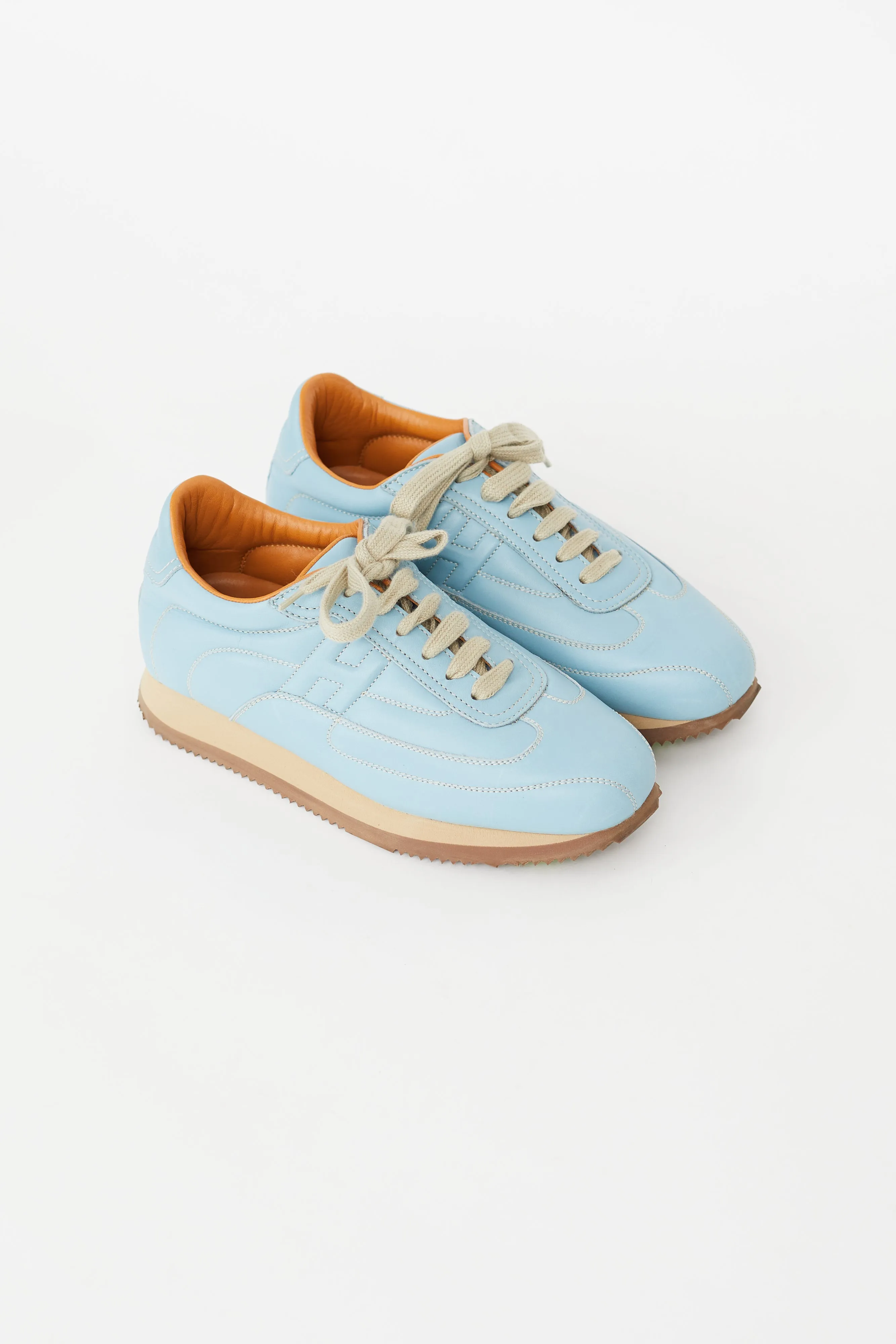 Blue Leather Quick H Sneaker