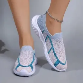 Breathable Mesh Round Toe Sneakers