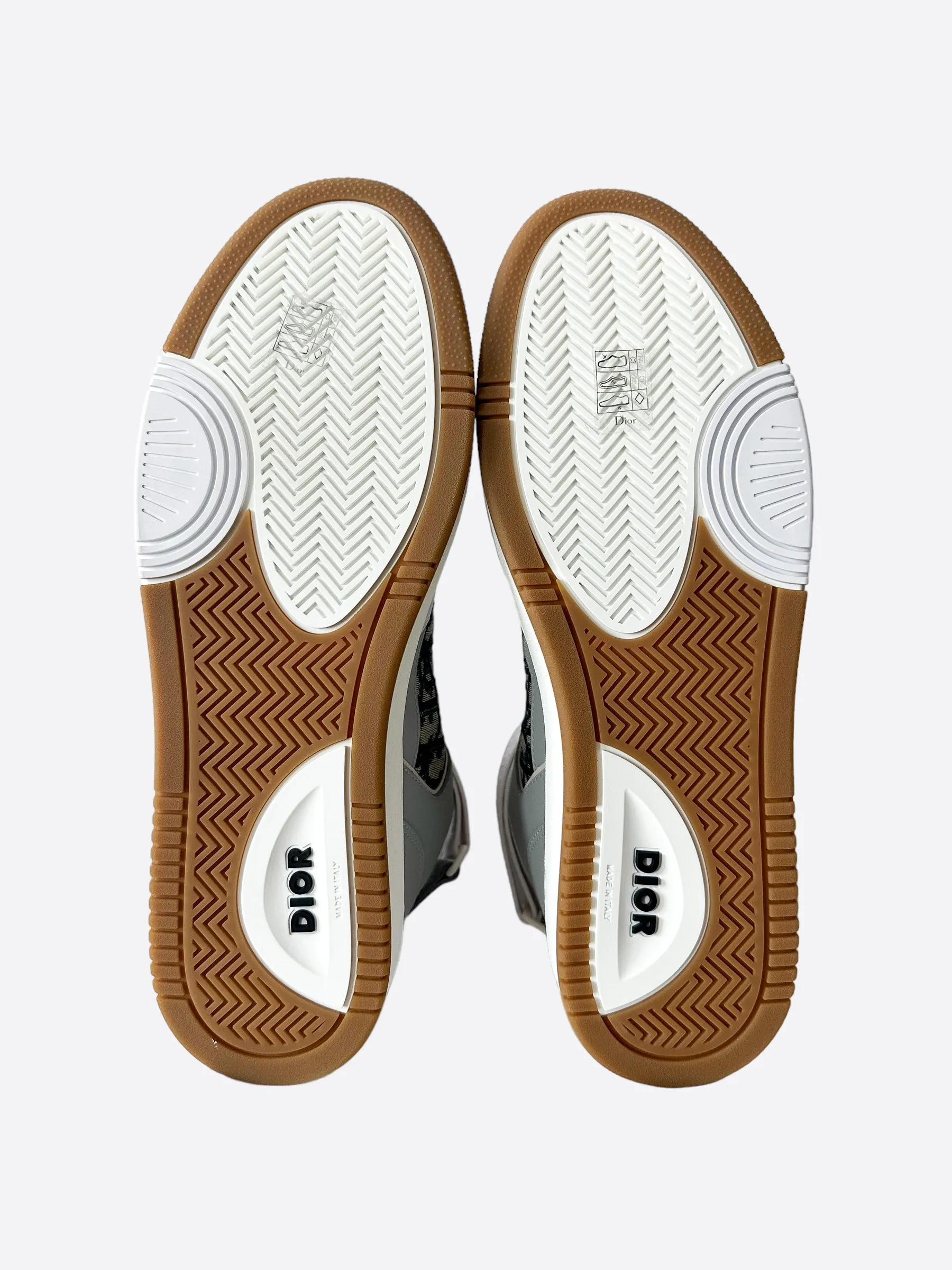 Dior Grey & White Oblique B27 Sneakers