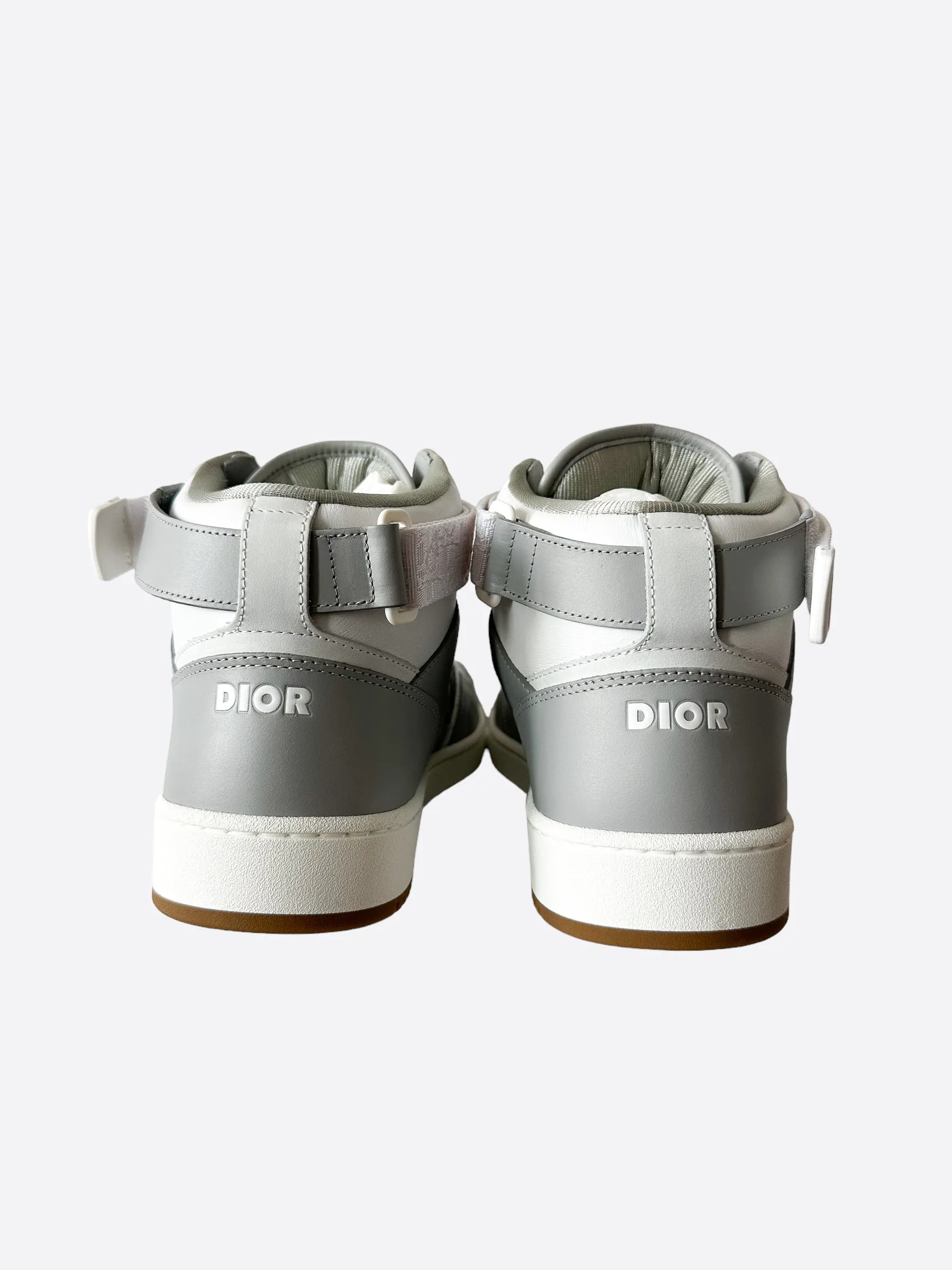 Dior Grey & White Oblique B27 Sneakers