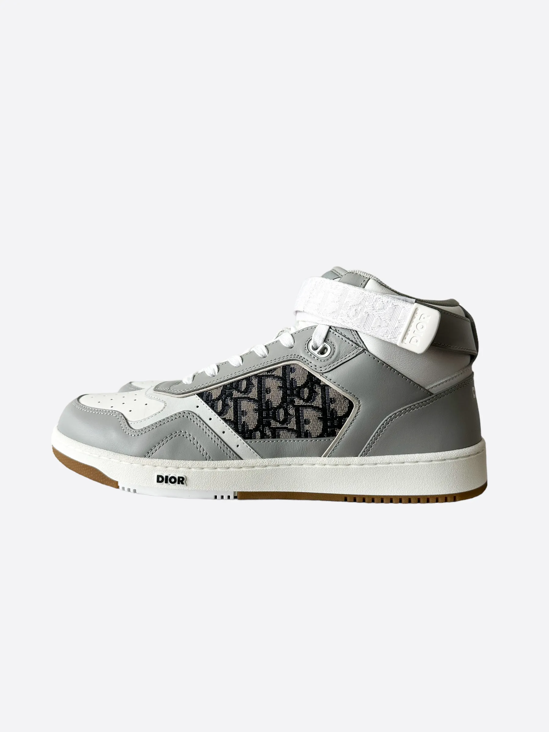 Dior Grey & White Oblique B27 Sneakers
