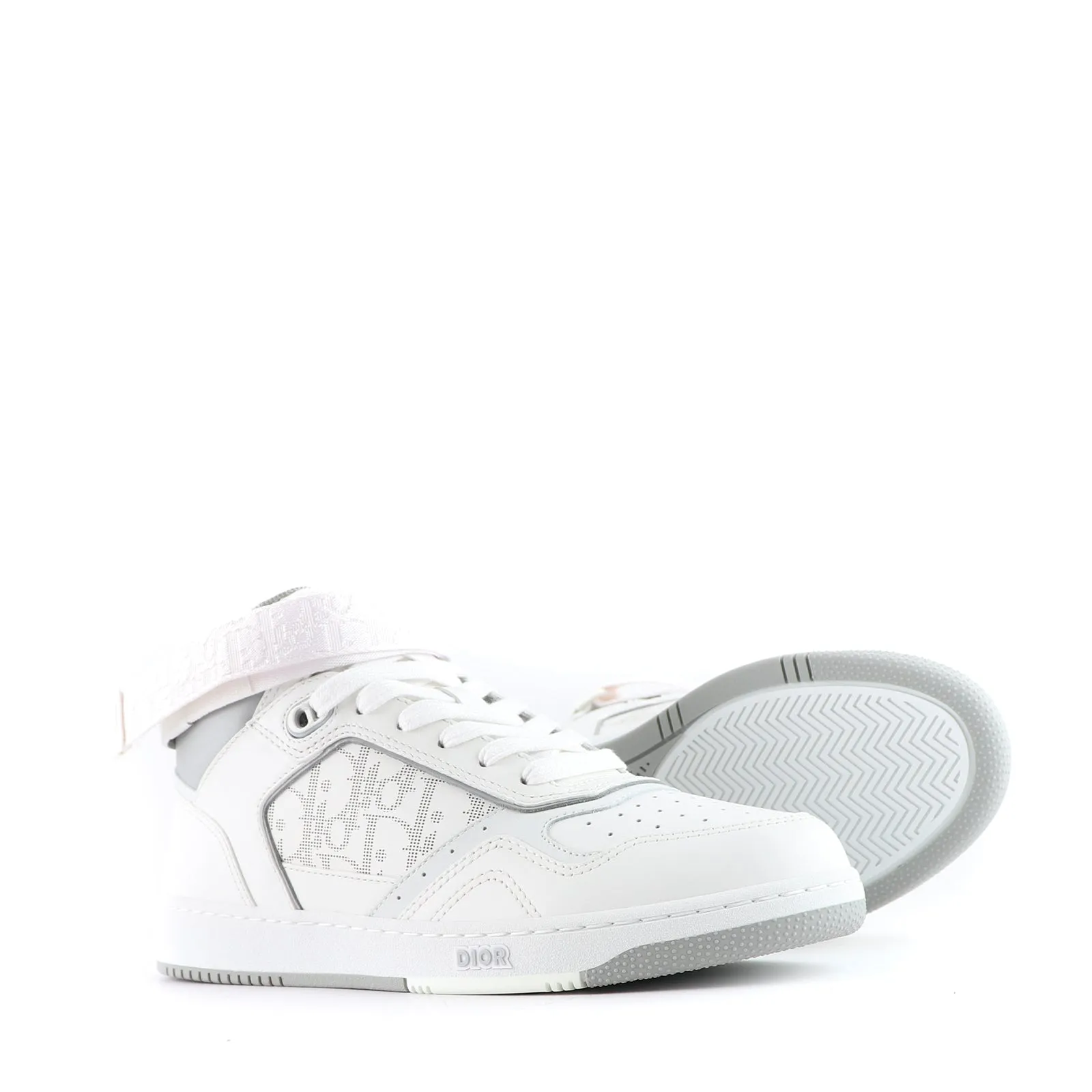 DIOR - Sneakers B27 High en cuir blanc et gris (T40)