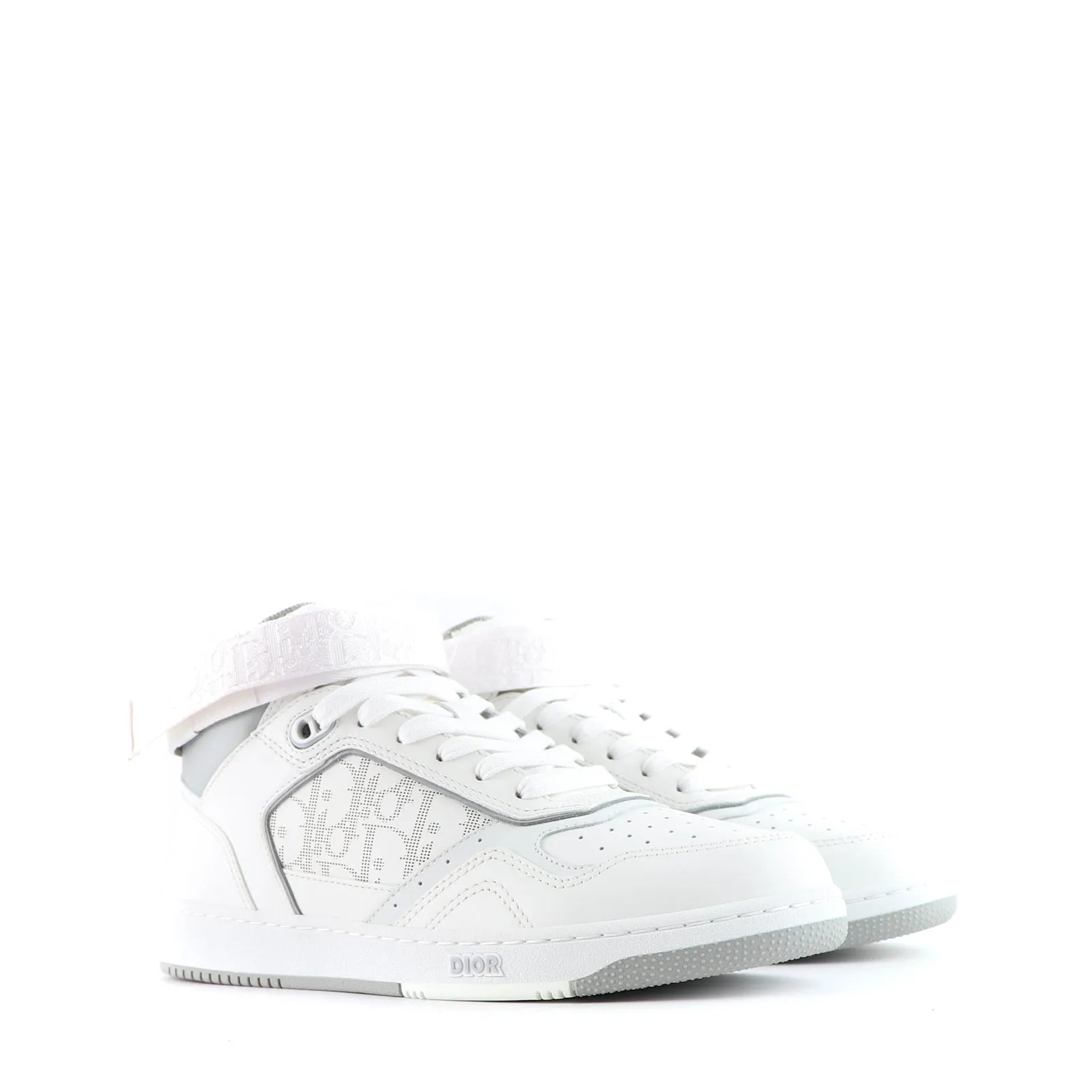 DIOR - Sneakers B27 High en cuir blanc et gris (T40)