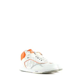 DIOR - Sneakers B27 High en cuir blanc et orange (T43)