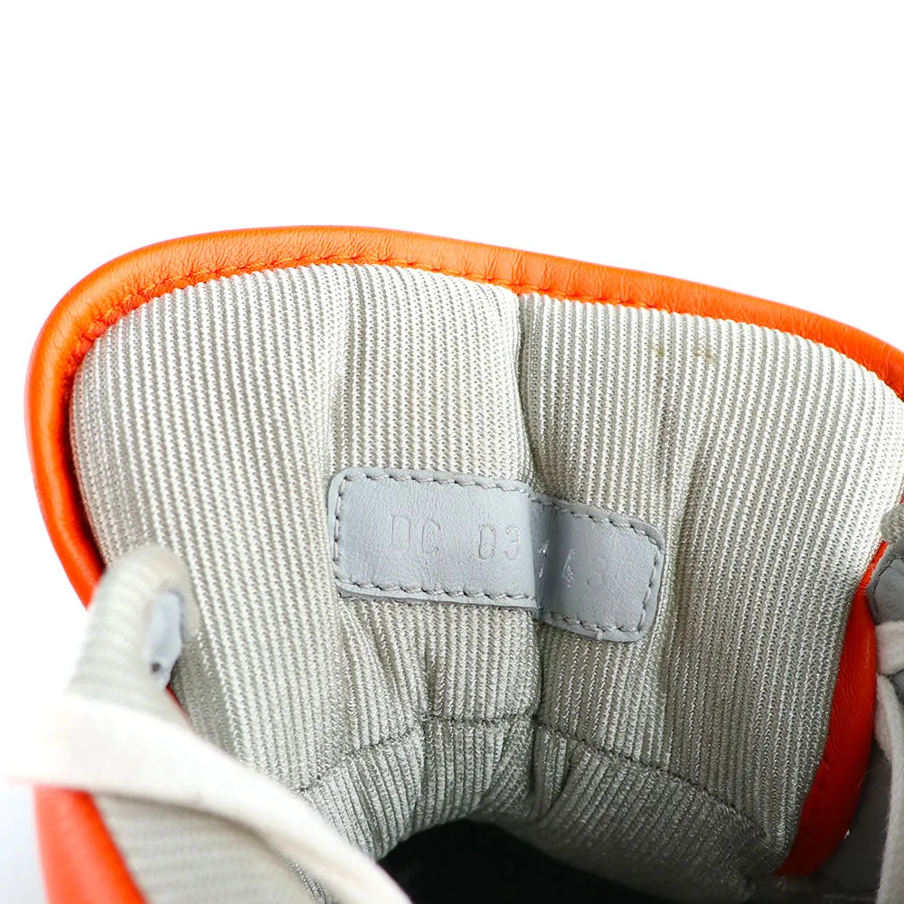 DIOR - Sneakers B27 High en cuir blanc et orange (T43)