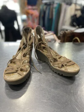 Fly London lace up wedge sandals 37