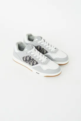 Grey & White B27 Oblique Jacquard Low Top Sneaker