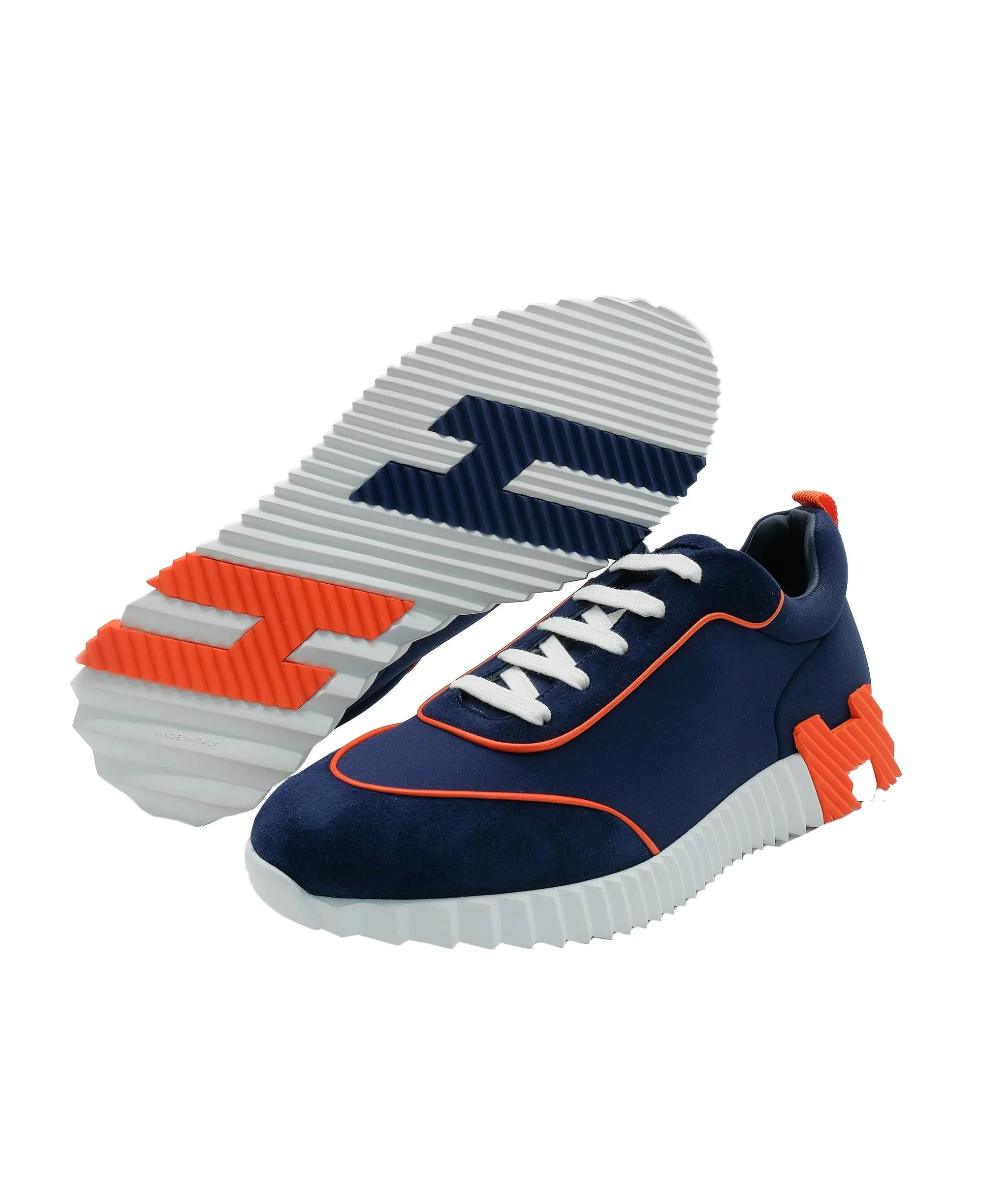 Hermes Bouncing Sneakers Blue Orange 43 RJC2451