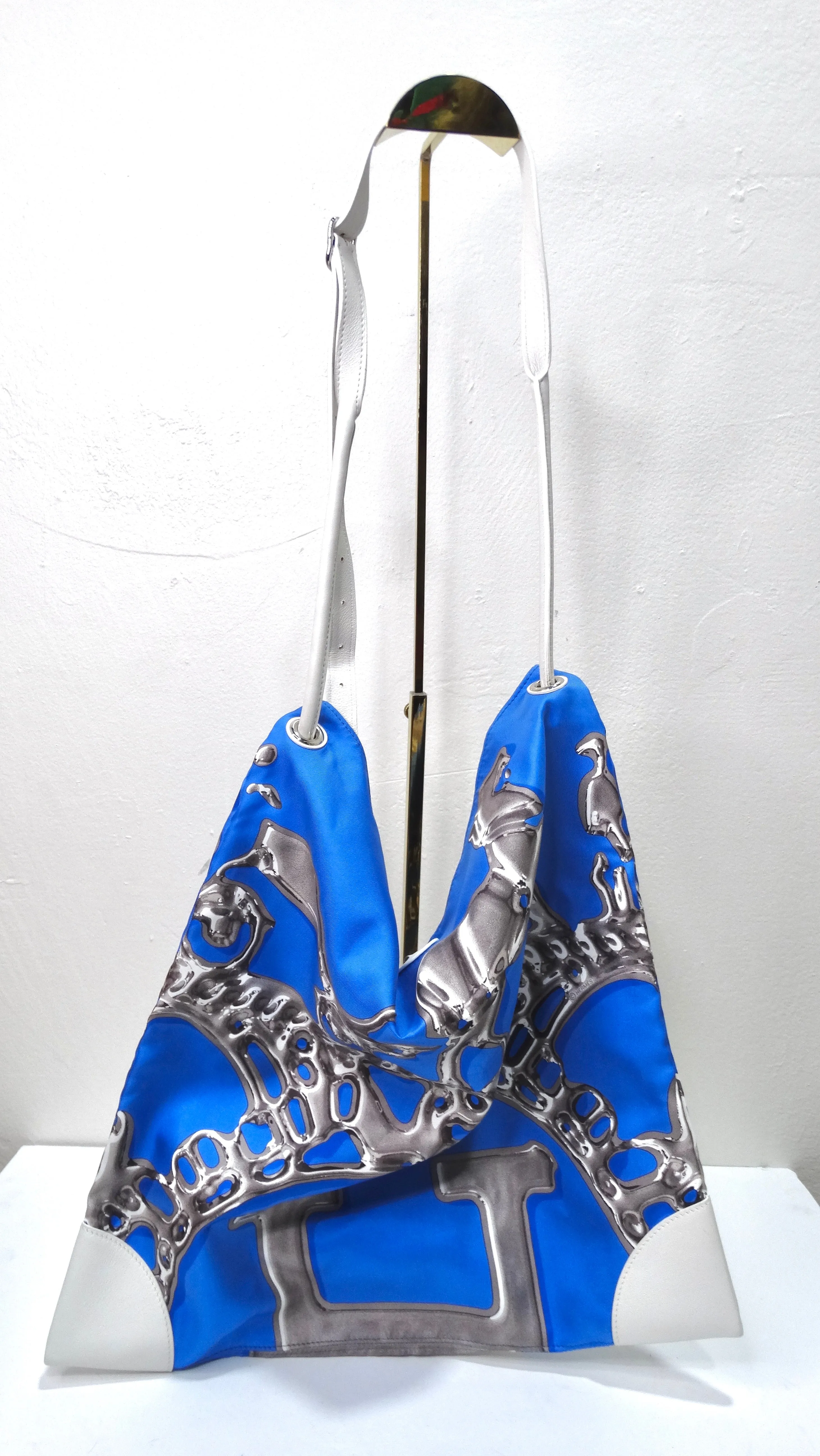 Hermes Silky City Bag Printed Silk and Leather PM