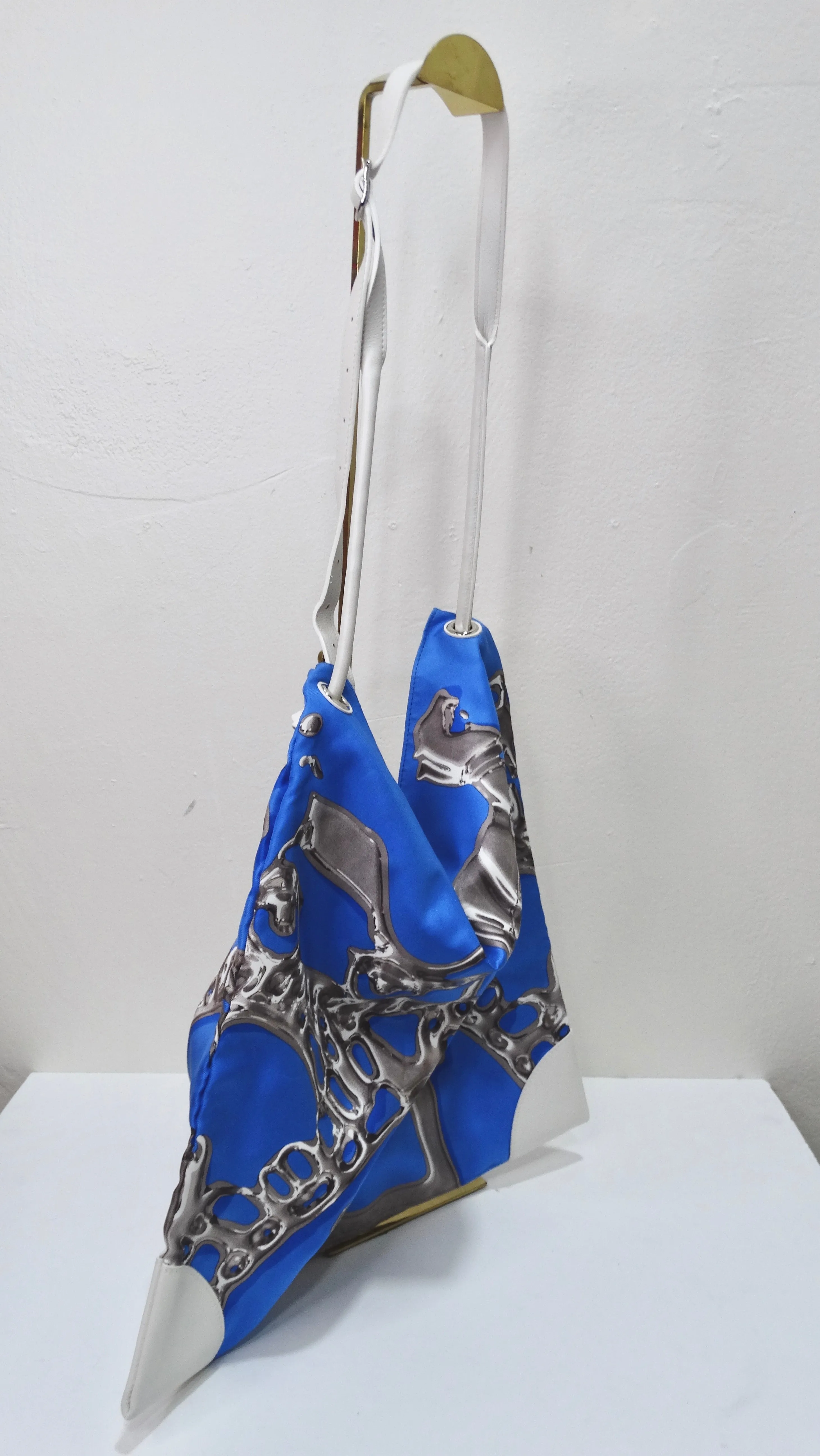Hermes Silky City Bag Printed Silk and Leather PM