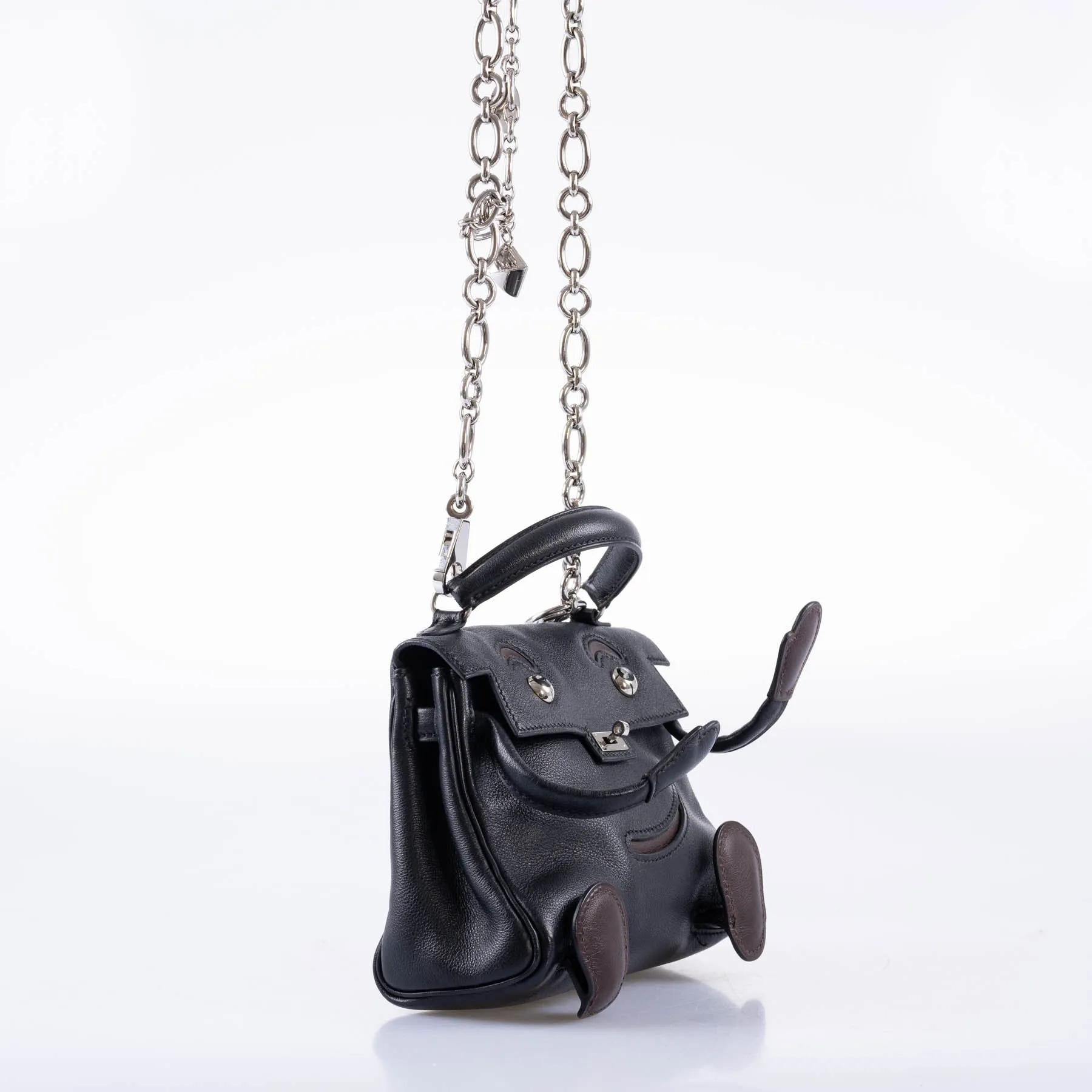 Hermès Kelly Doll Quelle Idole Black Gulliver Palladium Hardware