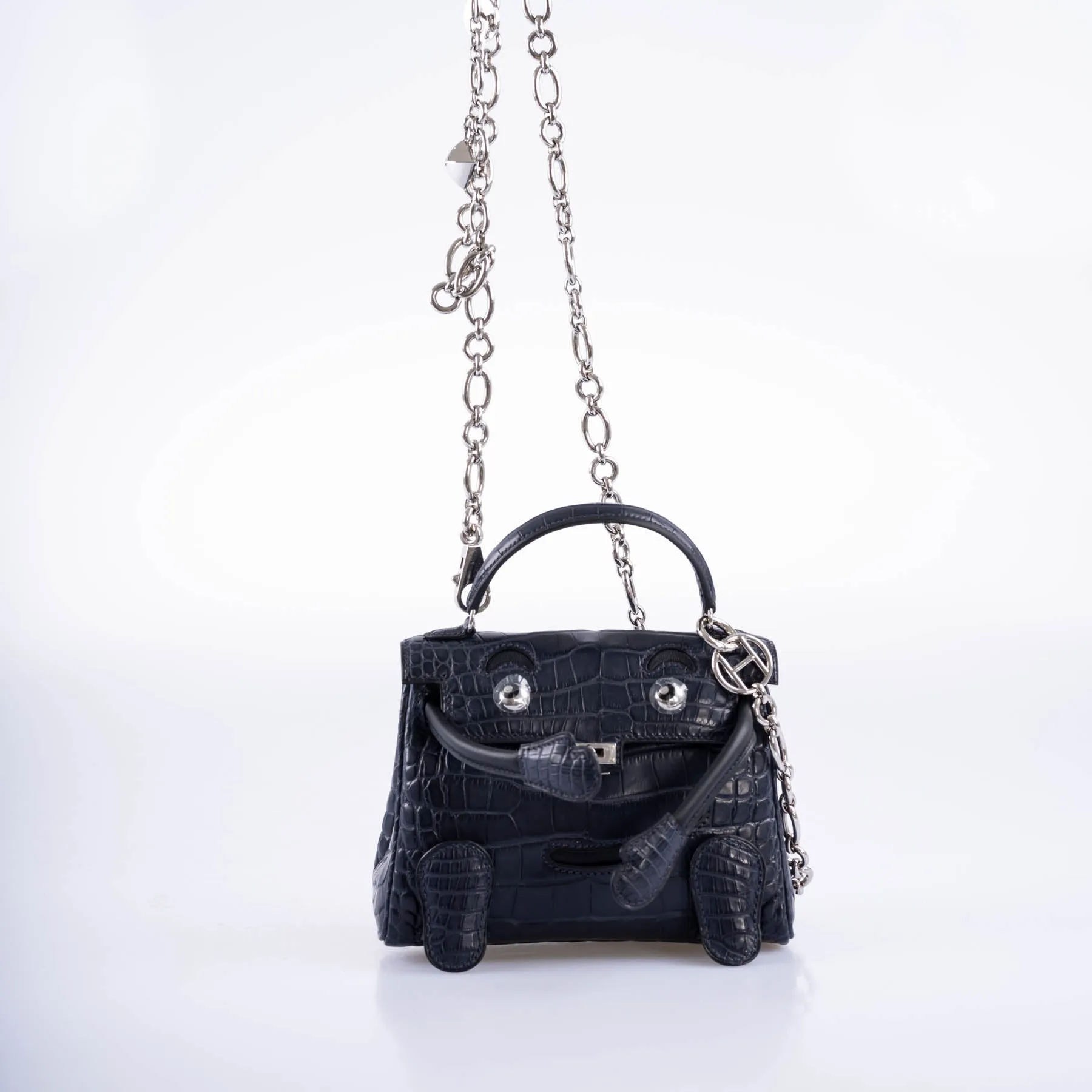 Hermès Kelly Doll Quelle Idole Black Gulliver Palladium Hardware