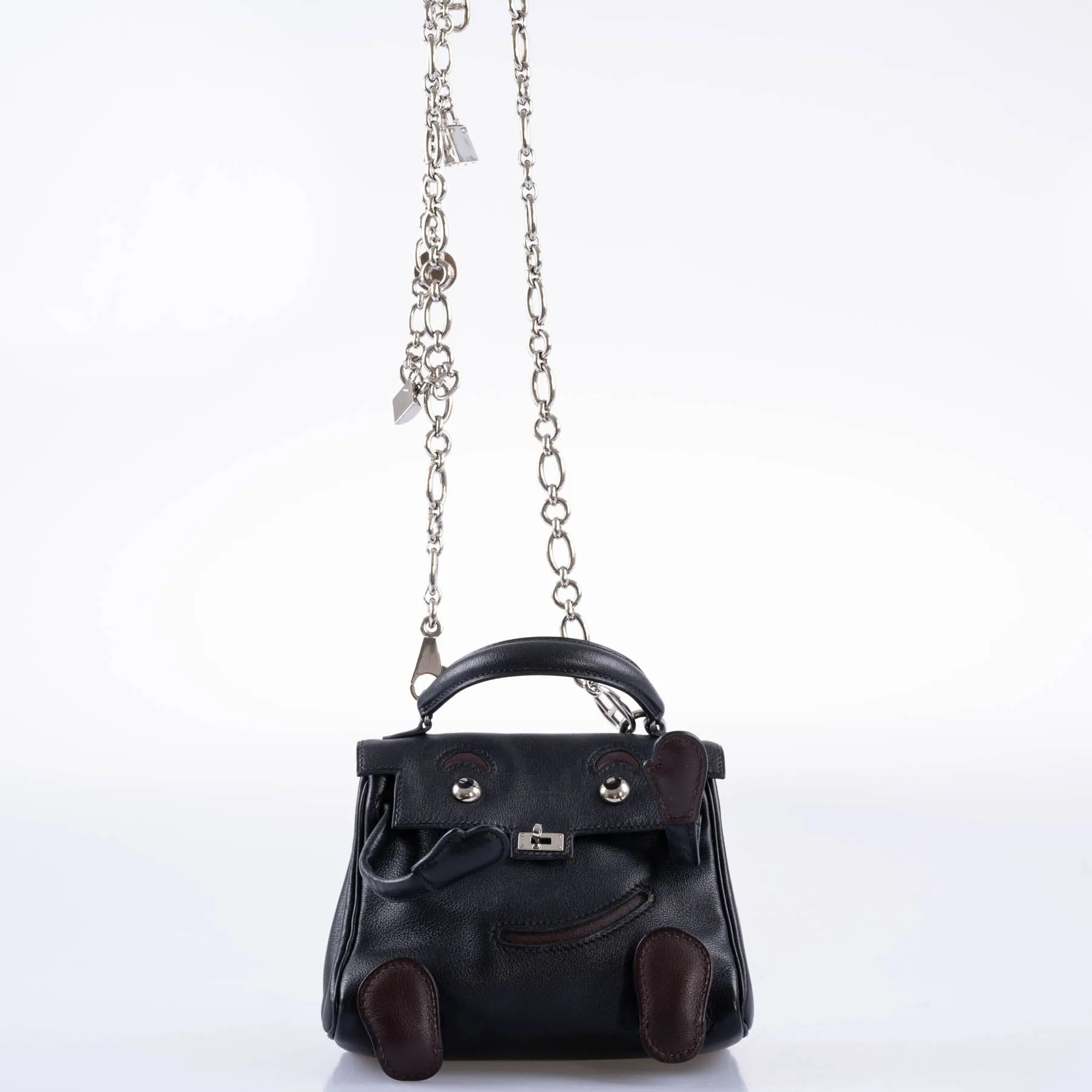 Hermès Kelly Doll Quelle Idole Black Gulliver Palladium Hardware