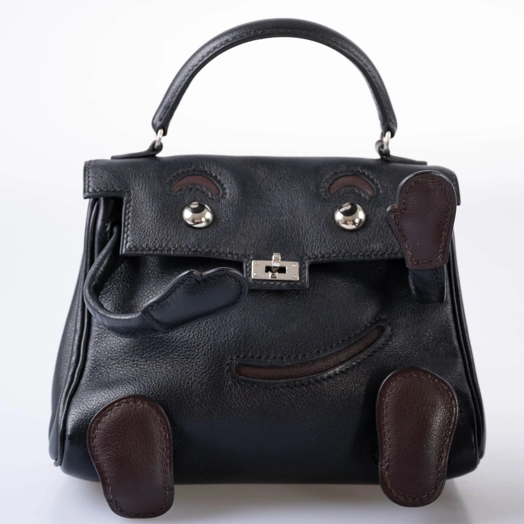 Hermès Kelly Doll Quelle Idole Black Gulliver Palladium Hardware