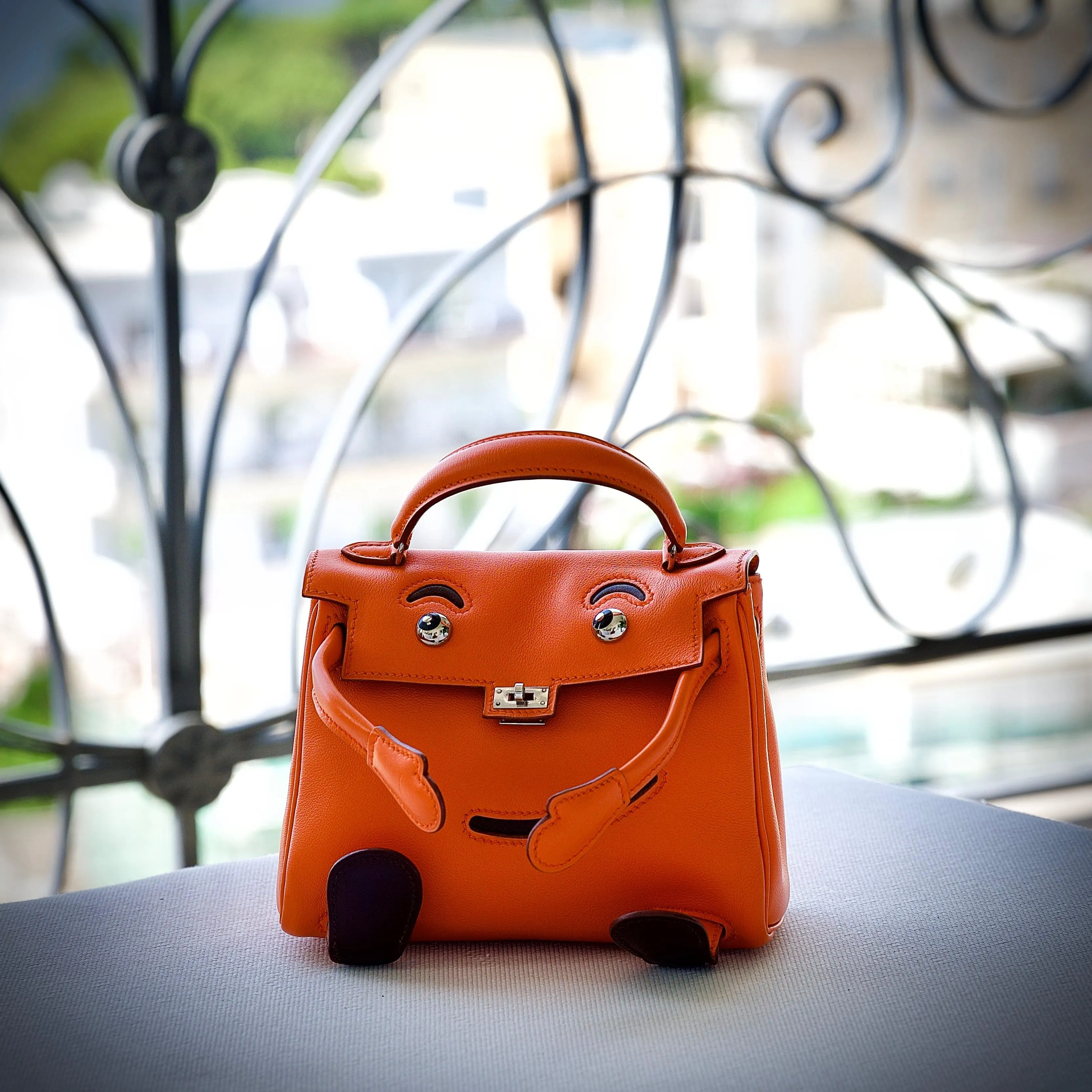 Hermès Kelly Doll Quelle Idole Orange H Gulliver Palladium Hardware