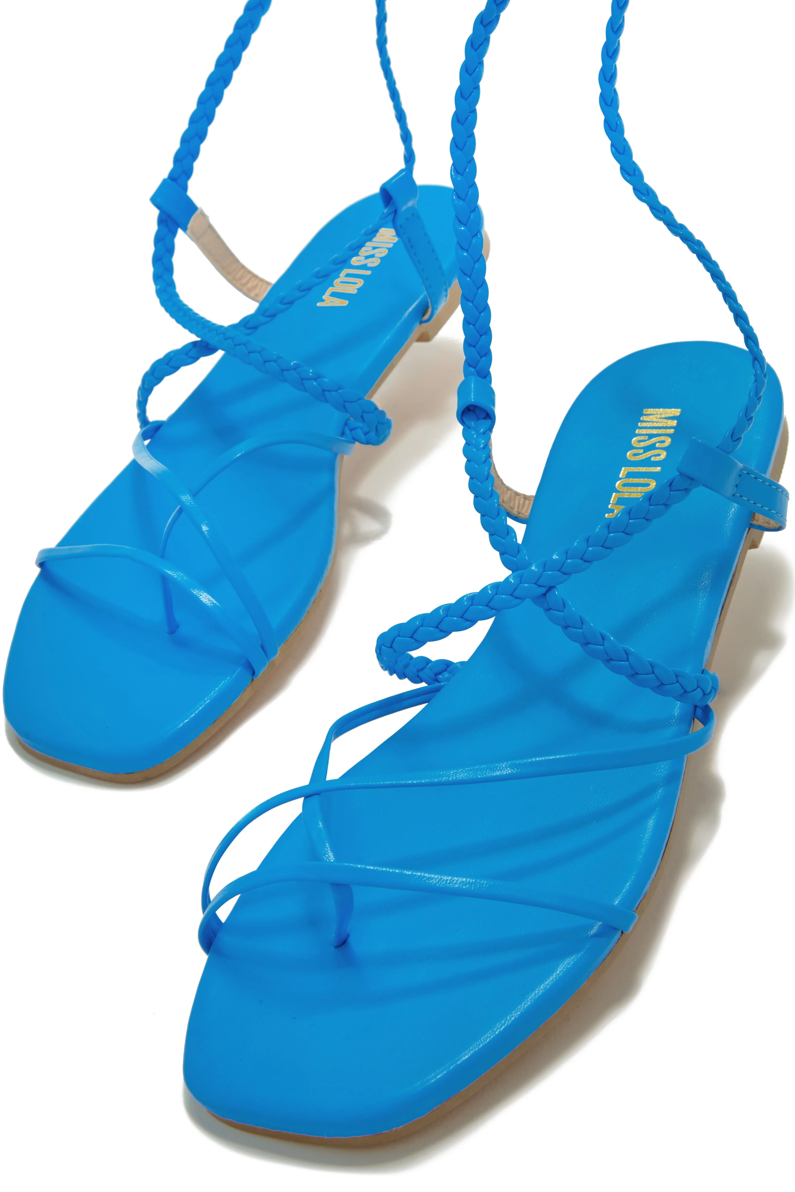 Live In Paradise Lace Up Sandals - Blue