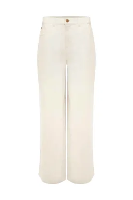Lorelei Ecru Wide Leg Jean