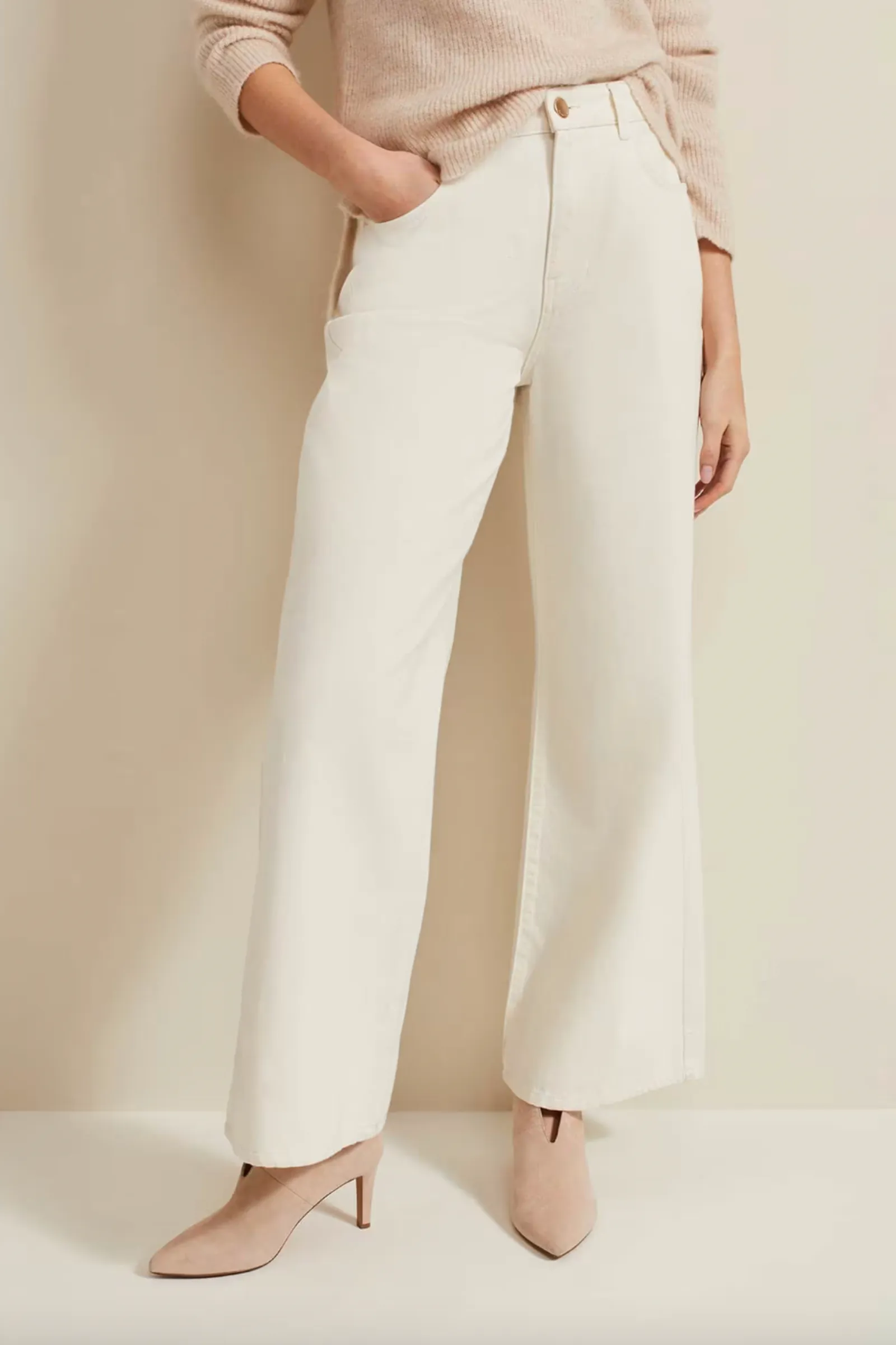 Lorelei Ecru Wide Leg Jean