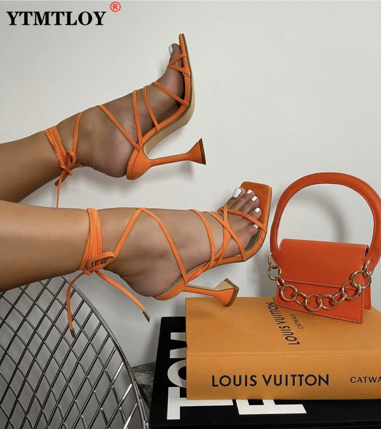 Peep-toe stiletto sandals