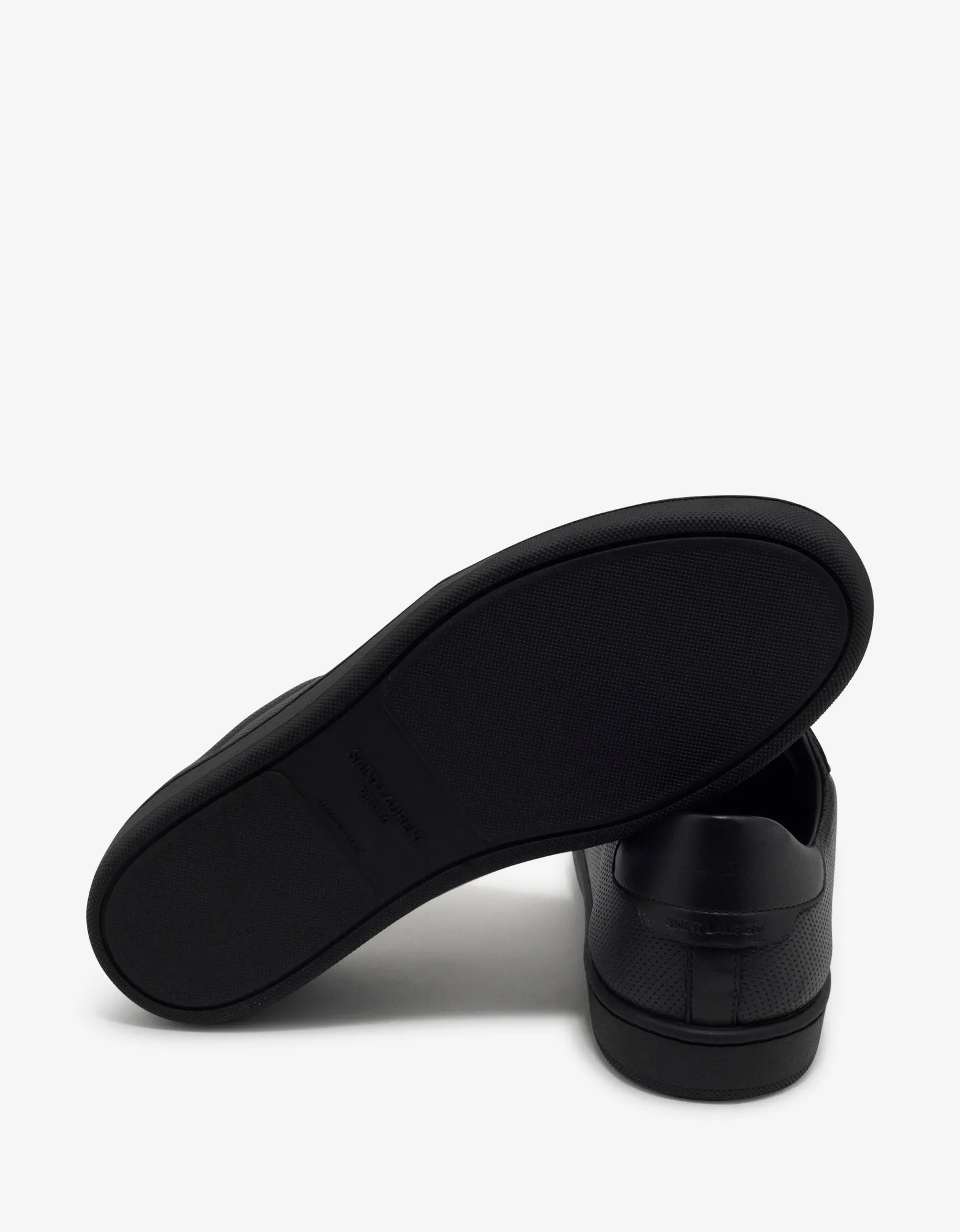 Saint Laurent Court Classic SL/10 Black Perforated Leather Trainers