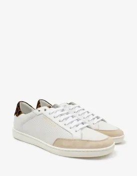 Saint Laurent Court Classic SL/10 White Perforated Leather Trainers