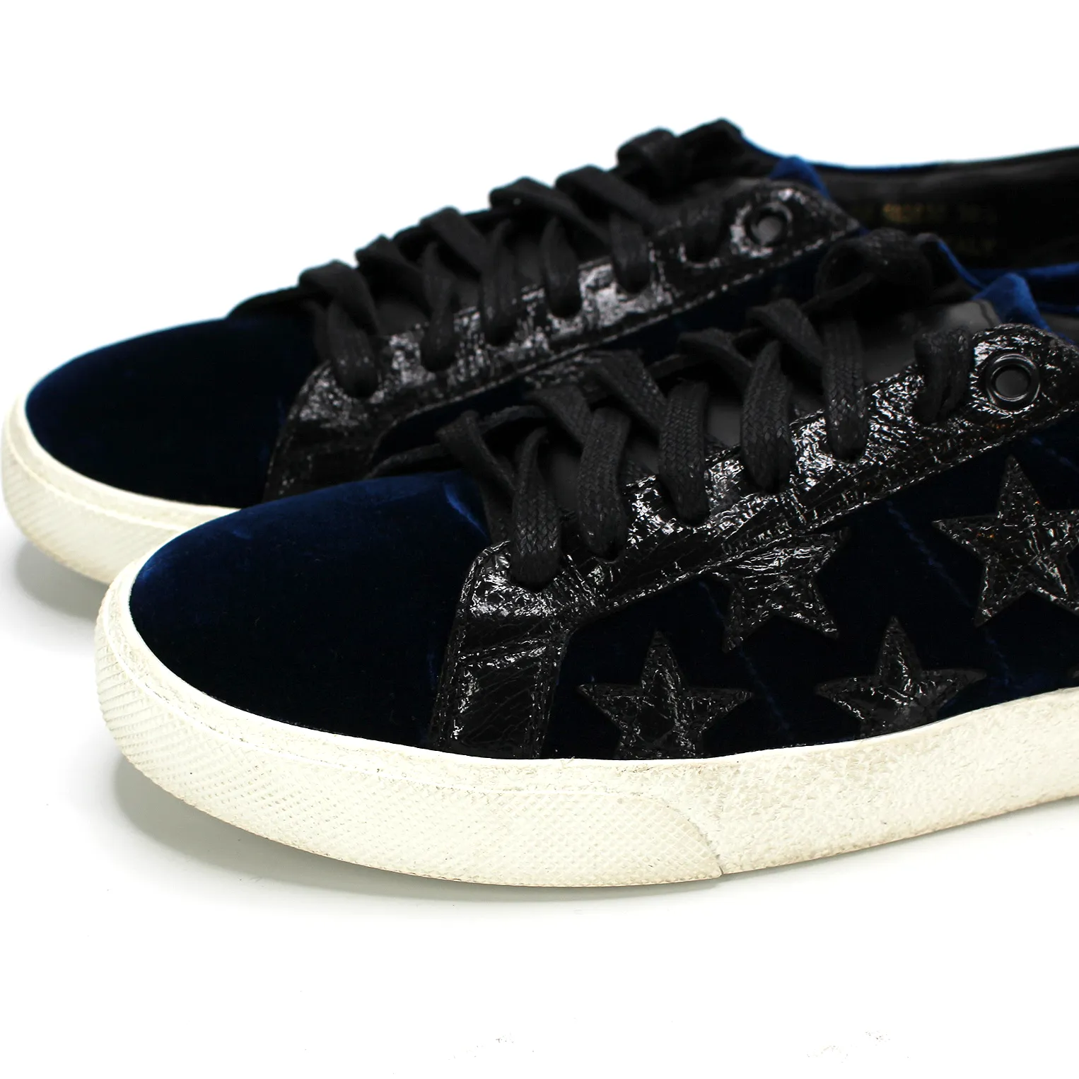 Saint Laurent Velvet Court Sneakers