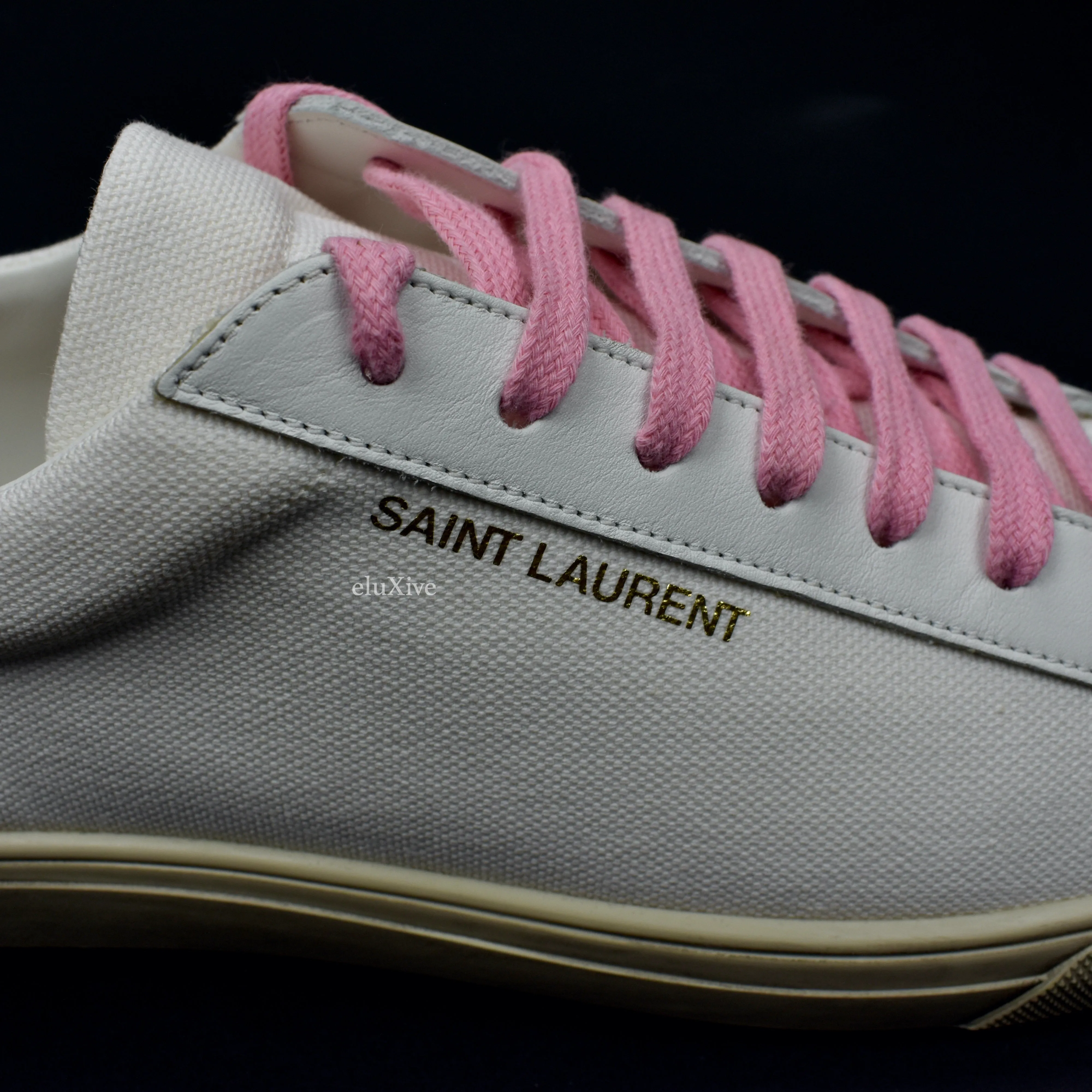 Saint Laurent - White Canvas Andy Low Top Sneakers
