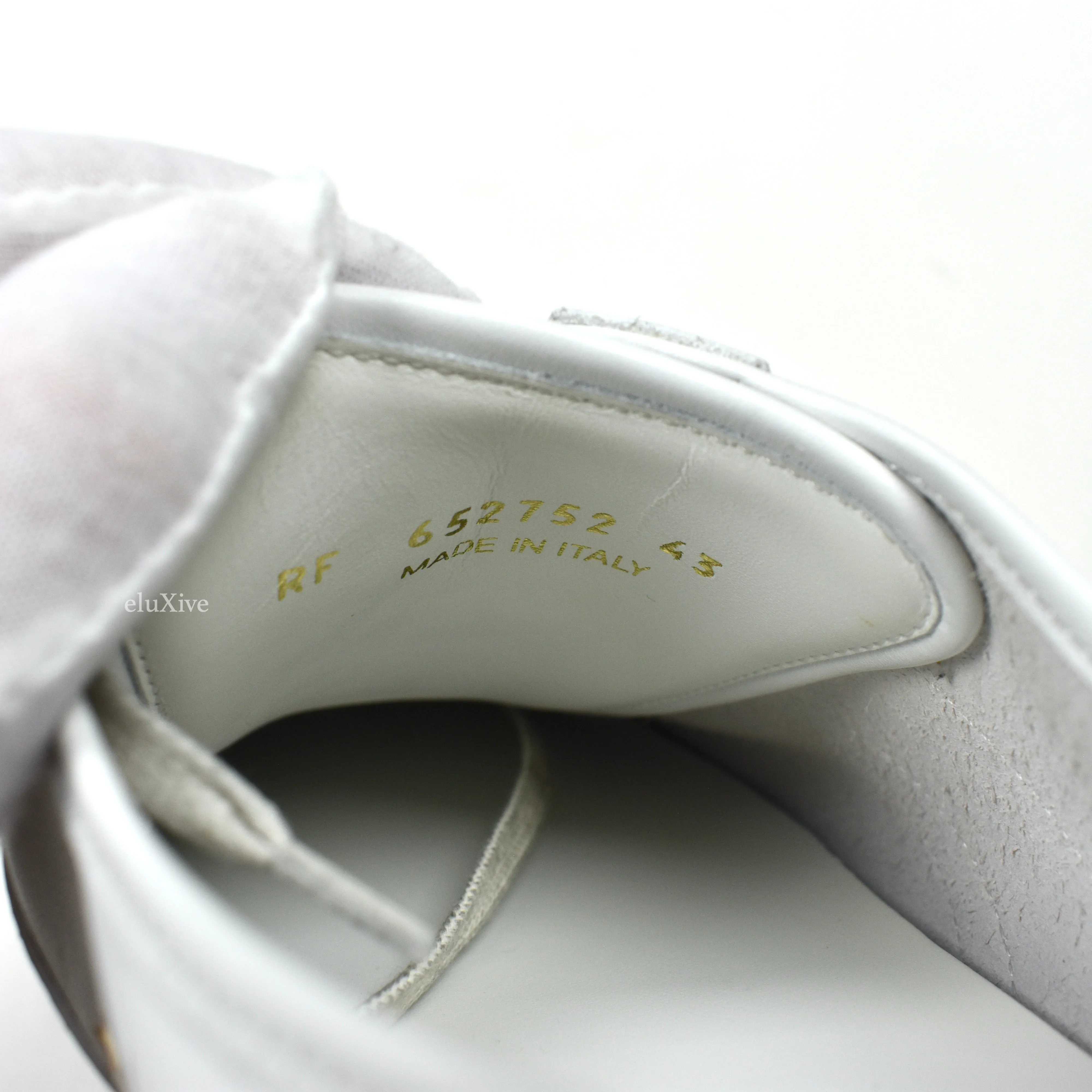Saint Laurent - White Distressed Leather Jay Sneakers