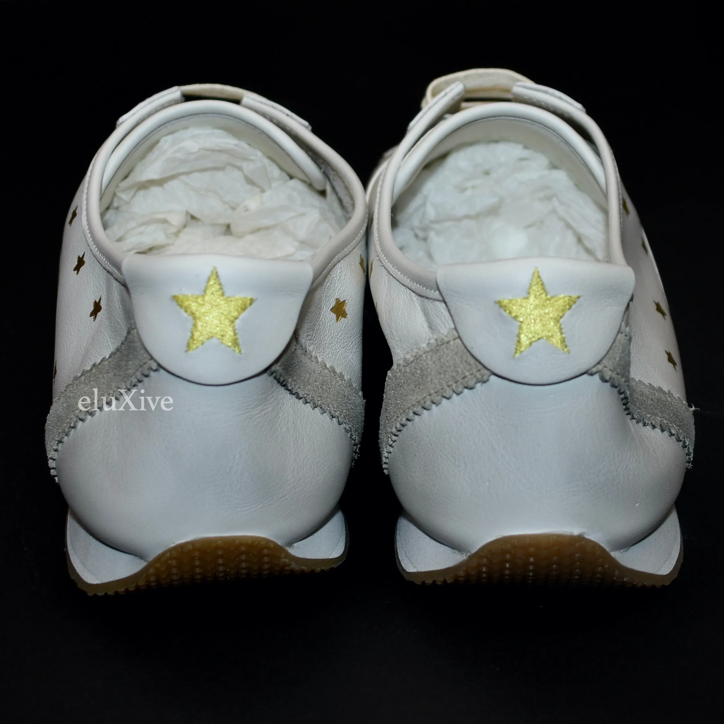 Saint Laurent - White Distressed Leather Jay Sneakers