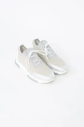 Silver & Gold Sparkle Addict Knit Sneaker