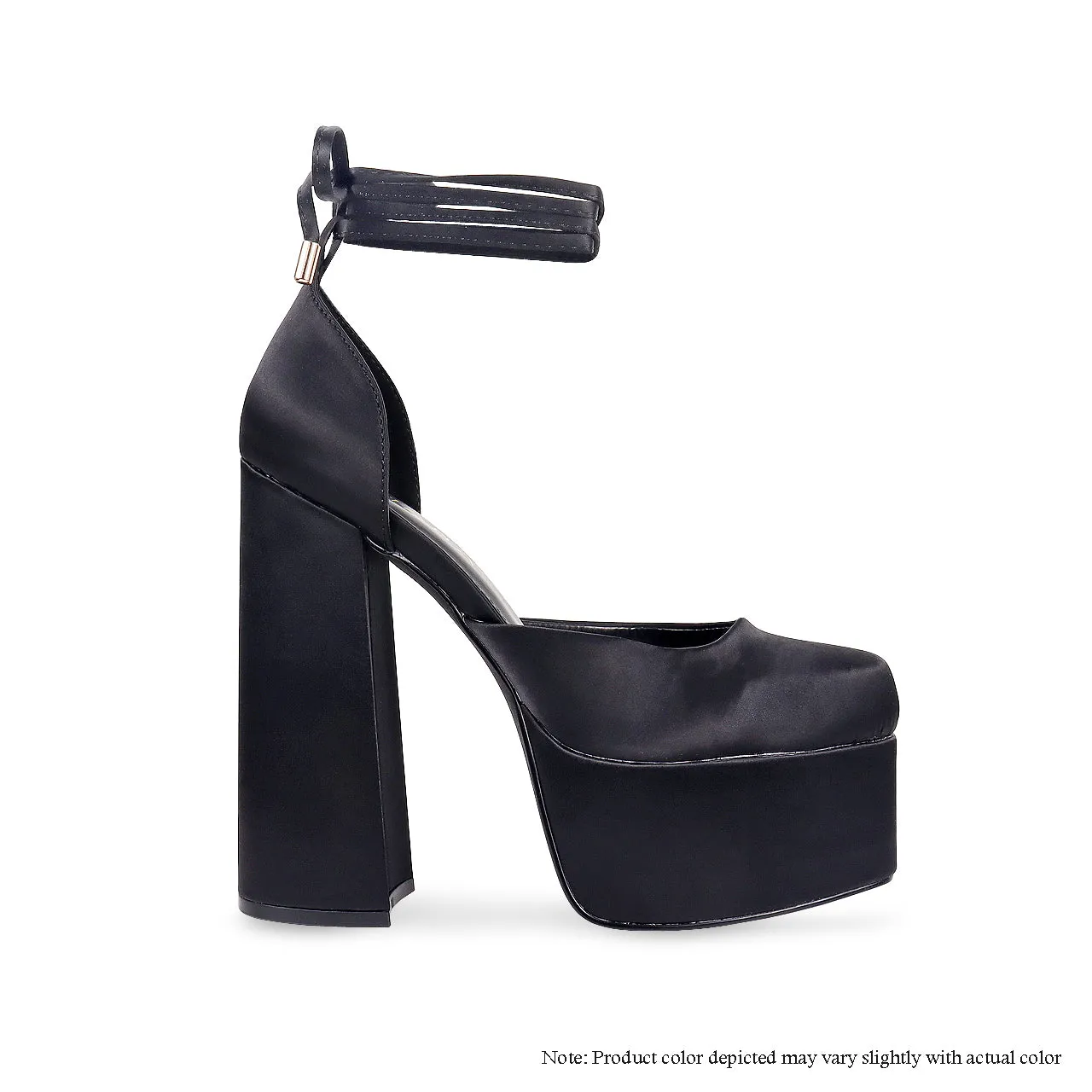 SIMONE-1 HIGH PLATFORM & CHUNKY HEEL CLOSED TOE PUMP-BLACK