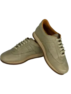 Tan Hermes "Quick" Sneakers