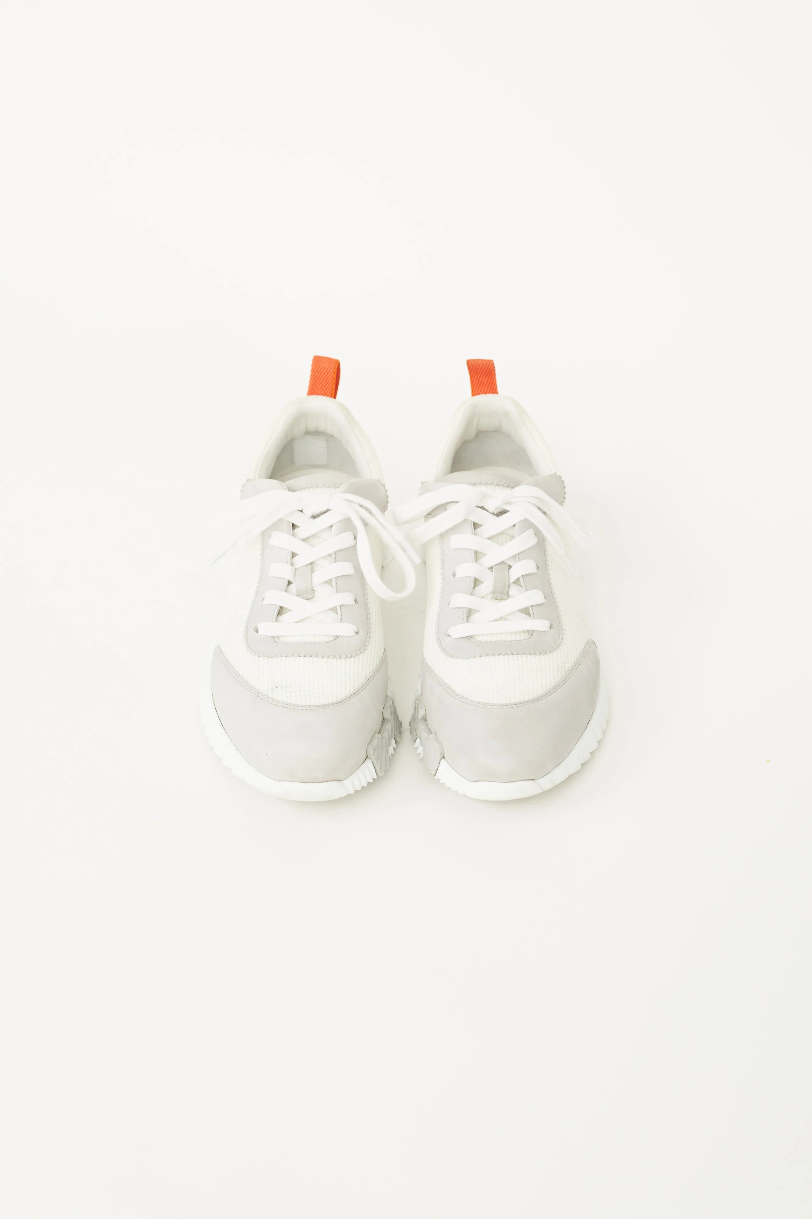 White, Grey & Orange Femme Bouncing Sneaker