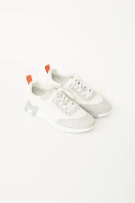 White, Grey & Orange Femme Bouncing Sneaker