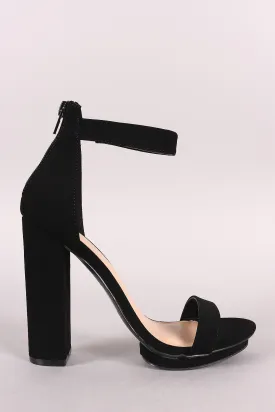 Wild Diva Lounge Open Toe Chunky Platform Heel