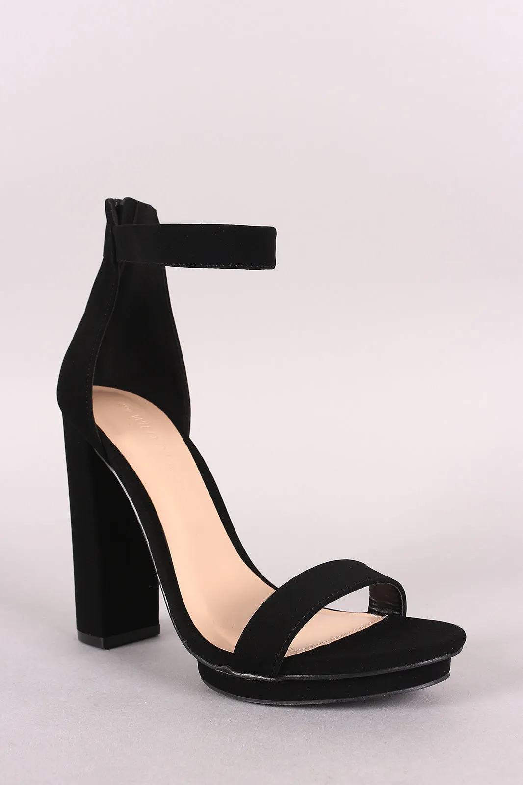 Wild Diva Lounge Open Toe Chunky Platform Heel