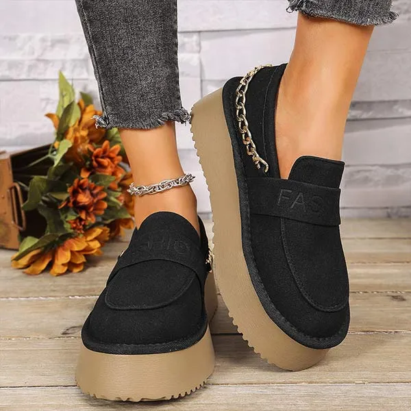 Women's Platform Vintage Slip-On Loafers 61760518C