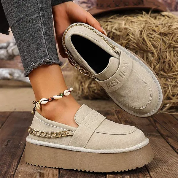 Women's Platform Vintage Slip-On Loafers 61760518C
