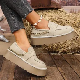 Women's Platform Vintage Slip-On Loafers 61760518C