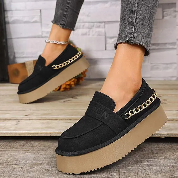 Women's Platform Vintage Slip-On Loafers 61760518C