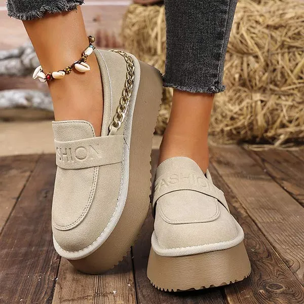 Women's Platform Vintage Slip-On Loafers 61760518C