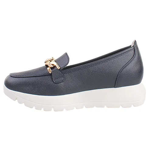 Zanni Ladies Platform Loafers - Makkari One - Navy